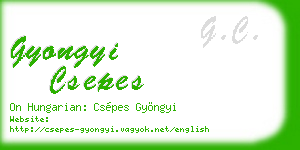 gyongyi csepes business card