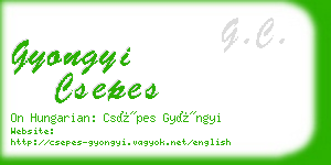 gyongyi csepes business card